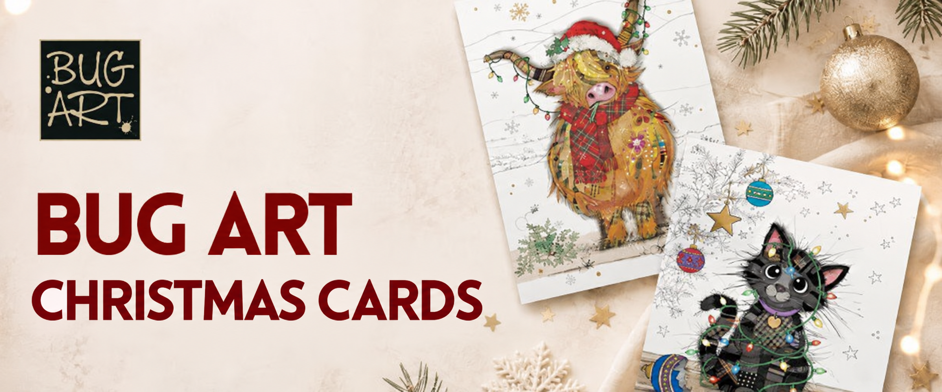 Bug Art Christmas cards